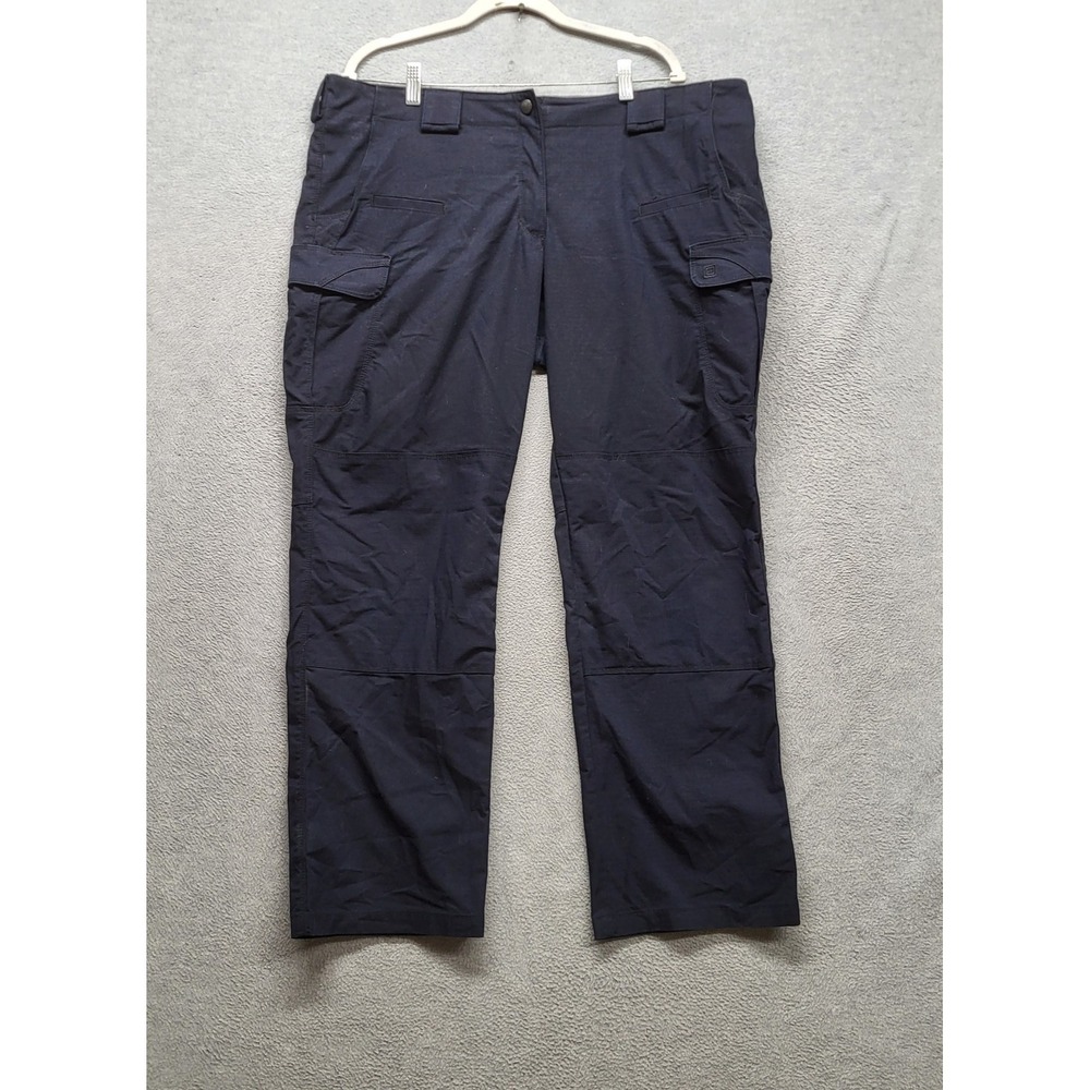 5.11 Tactical Women Pants US 20 Navy Cargo Ripstop Button 31" Inseam Outdoor